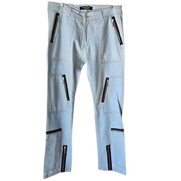 Midnight Studios by Shane Gonzalez Zipper Cargo Pants Size 34 - Picture 1 of 4